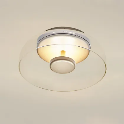 Amber 1-Light Glass Semi-Flush Mount