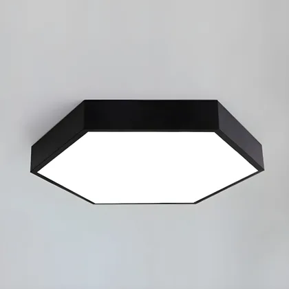 Black 1-Light Acrylic Flush Mount