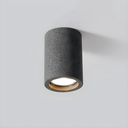 White 1-Light Stone Flush Mount