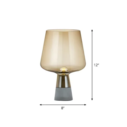 Cream 1-Light Glass Table Lamps