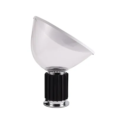 Black 1-Light Glass Table Lamp