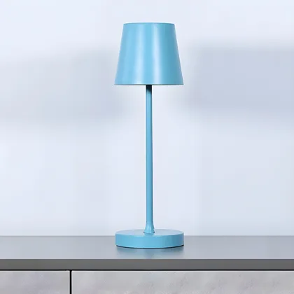 Beige 1-Light Aluminum Table Lamp