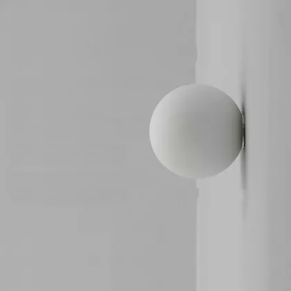 White 1-Light Glass Globe