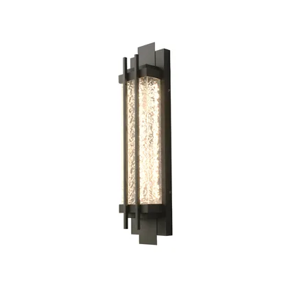 Black 1-Light Acrylic Fixed Wall Light