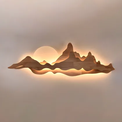 Natural Wood 1-Light Acrylic Novelty