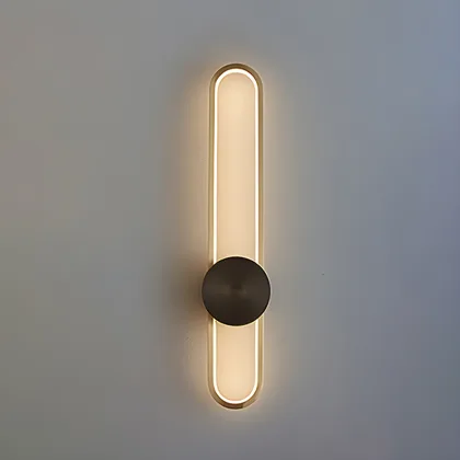 Black / Gold 2-Light Silicone Linear
