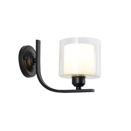 Black 1-Light Metal Wall Lights