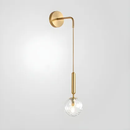Gold 1-Light Glass Globe