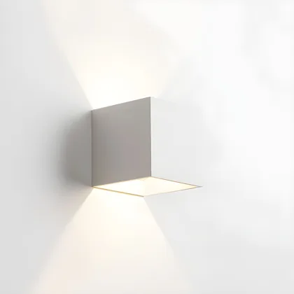 Black 2-Light Aluminum Shaded