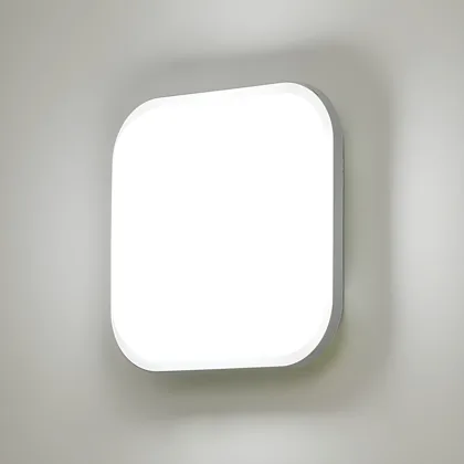 White 1-Light Plastic Geometric