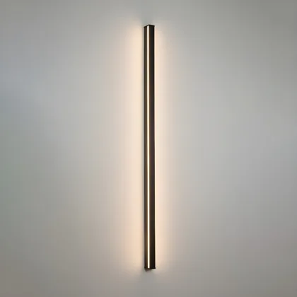 Black 1-Light Plastic Standard Wall Light