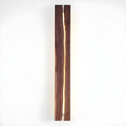 Natural Wood 1-Light Resin Geometric