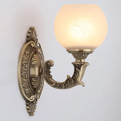 Brass 1-Light Glass Bowl