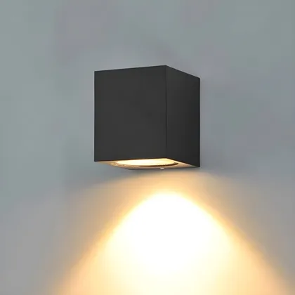 Black 1-Light Aluminum Cylinder
