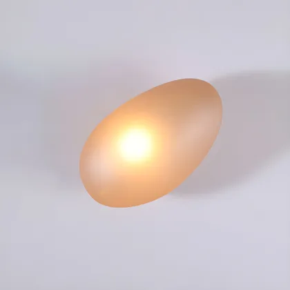 White 1-Light Glass Geometric